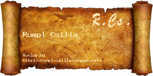 Rumpl Csilla névjegykártya