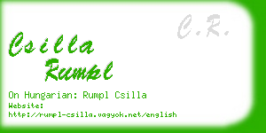 csilla rumpl business card